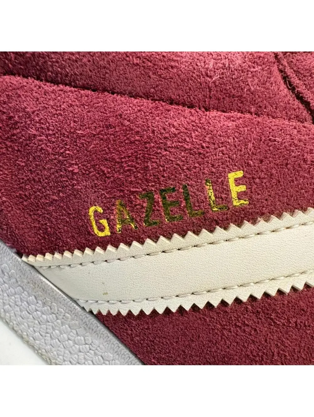 Adidas Gazelle Burgundy Suede Mens Size 13 Maroon White B41645 Low Top Sneakers
